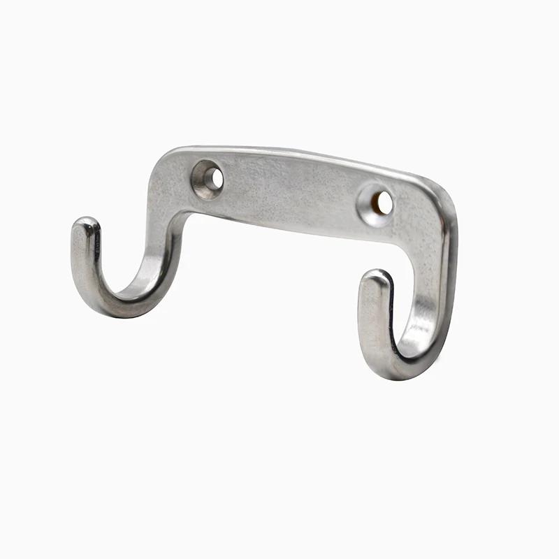 Household Double Forked Clothes Hanging Hook T-shaped Stainless Steel Wardrobe Shoe Cabinet Wall Cabinet Coat Hook