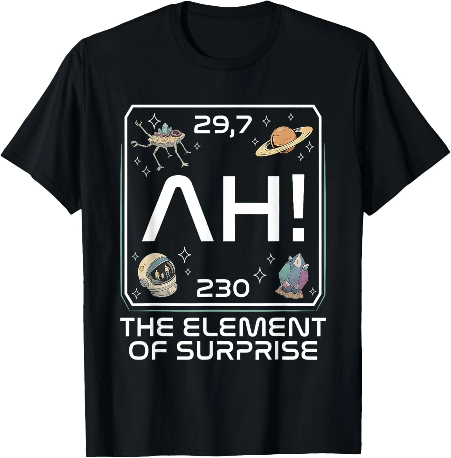 Ah The Element of Surprise Tee Shirt T-Shirt Individuality Print on Demand Vintage T Shirt Camisas Streetwear