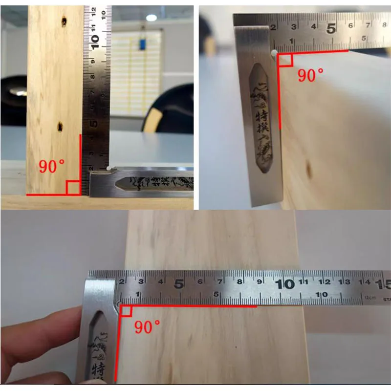 SHINWA Penguin Factory Use Stainless Steel 90 Degree Right Angle Ruler 15cm High Precision 1PCS 62006 62009