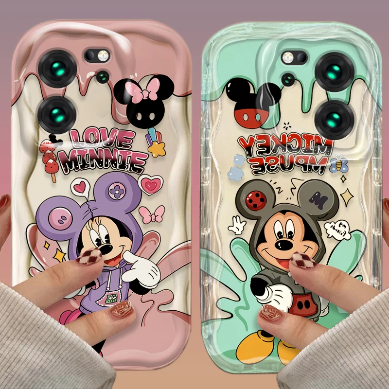 Disney Couple Mickey Minnie Stitch Case For Xiaomi Redmi 12 12C 12R 11A 13C 10 10C 10X 9 Power 9A 9C 9T 8 K70E K70 K60 K50 Pro