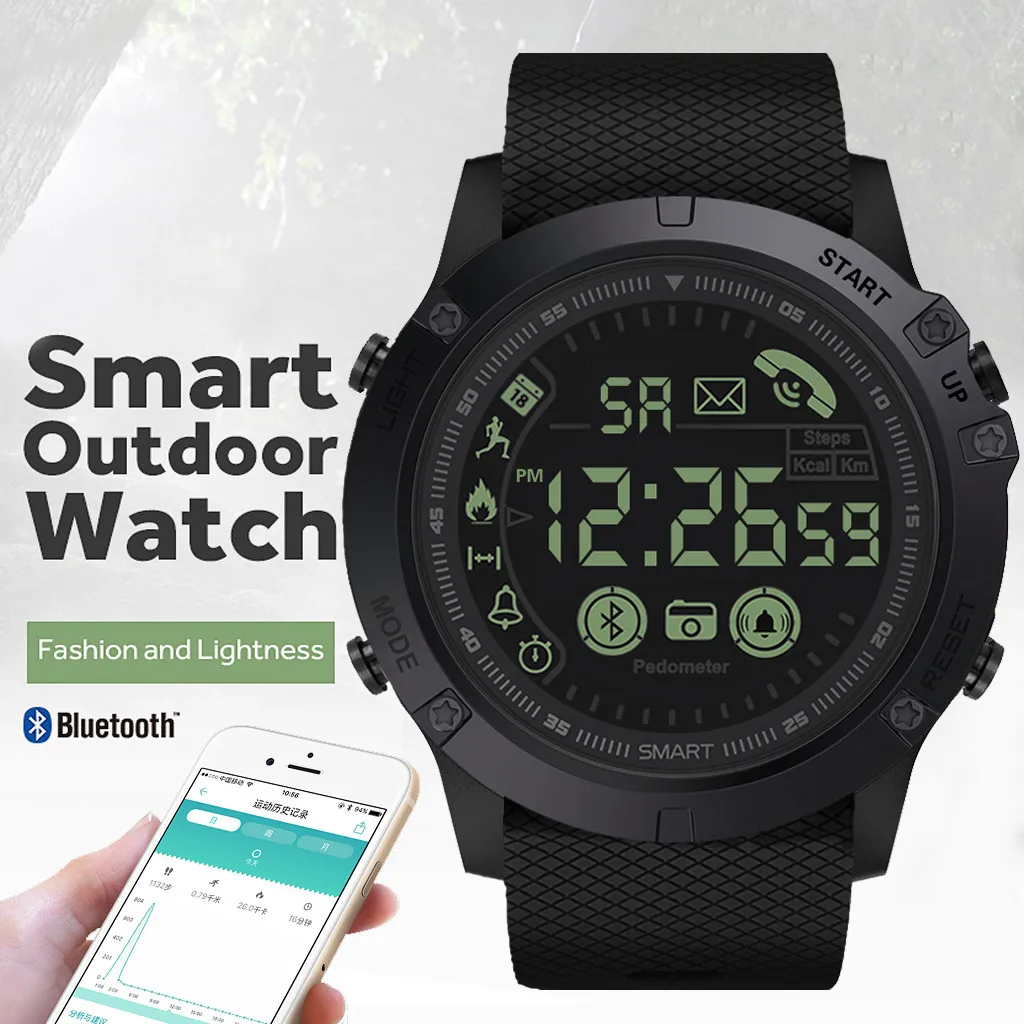 A168wgg-1bvt Rugged Smartwatch 33-month Standby 24 All-Weather Rectangle Watch