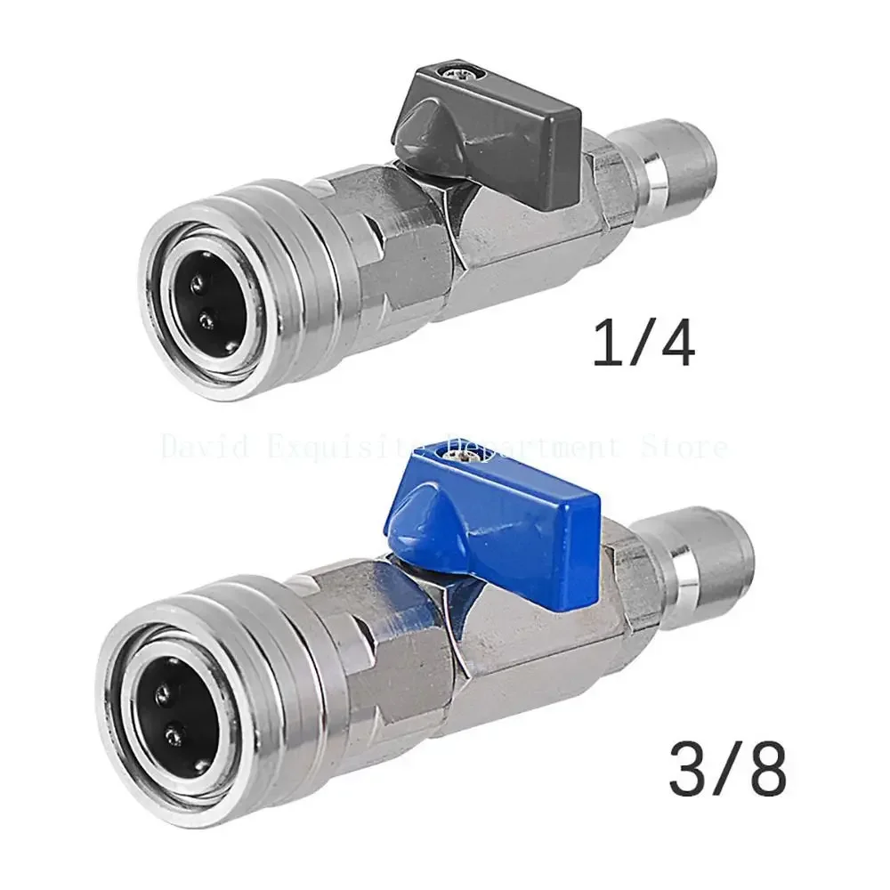 

1 шт. комплект шарового крана для мойки высокого давления с быстроразъемным разъемом 3/8 или 1/4 дюйма для шланга для мойки высокого давления, переключатель потока воды