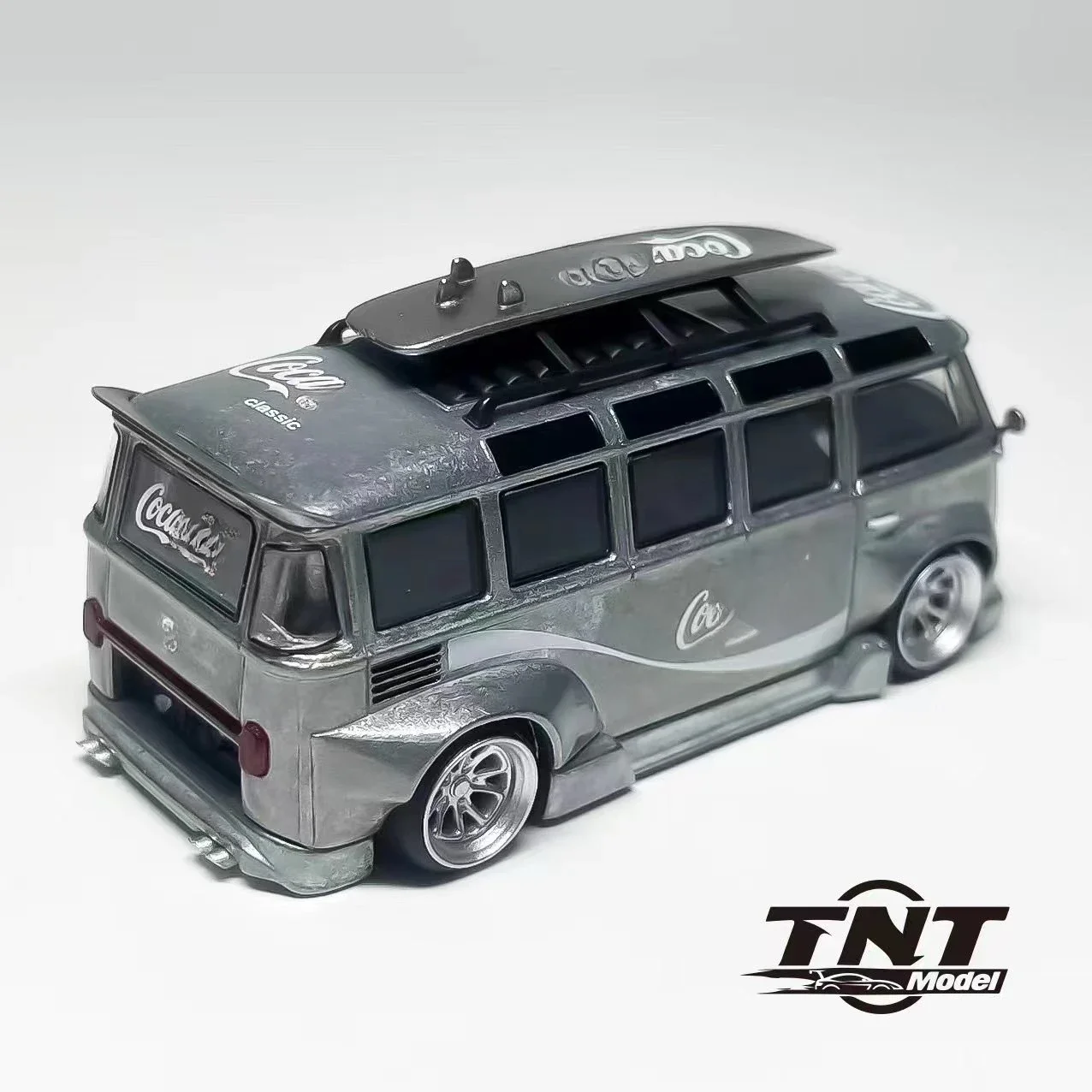 TNT Model 1:64 T1 Bus RWB Raw Zamac Chase Model Car