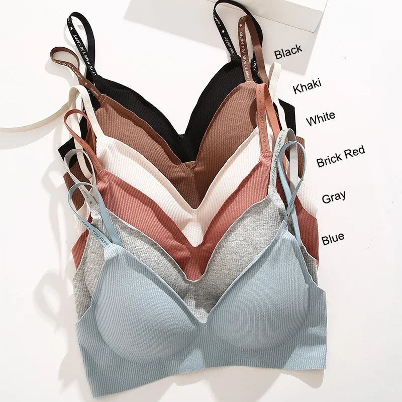 New Women Sexy Adjustable Shoulder Strap Seamless Bra Lady Solid Simple Full Cup Underwear Female Soft Breathable Wireless Bra