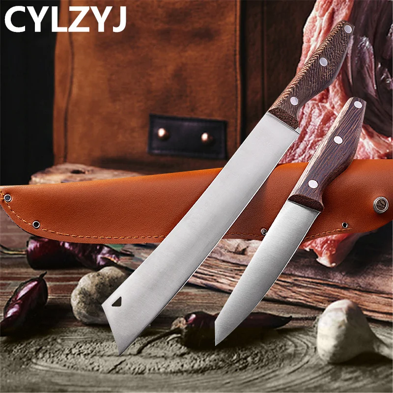 Large Fruit Knife Slicing Cleaver Household Watermelon And Fruit Cutting Sharp Stainless Steel Long Multi-Purpose Kitchen Knife