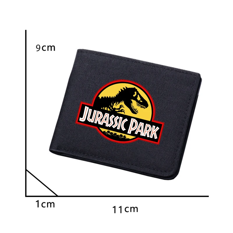 الجوراسي العالم سلسلة قماش المحفظة المحمولة الأفلام الساخنة مطوية محفظة قصيرة الكرتون حقيبة المال حامل بطاقة لطيف هدية عيد ميلاد