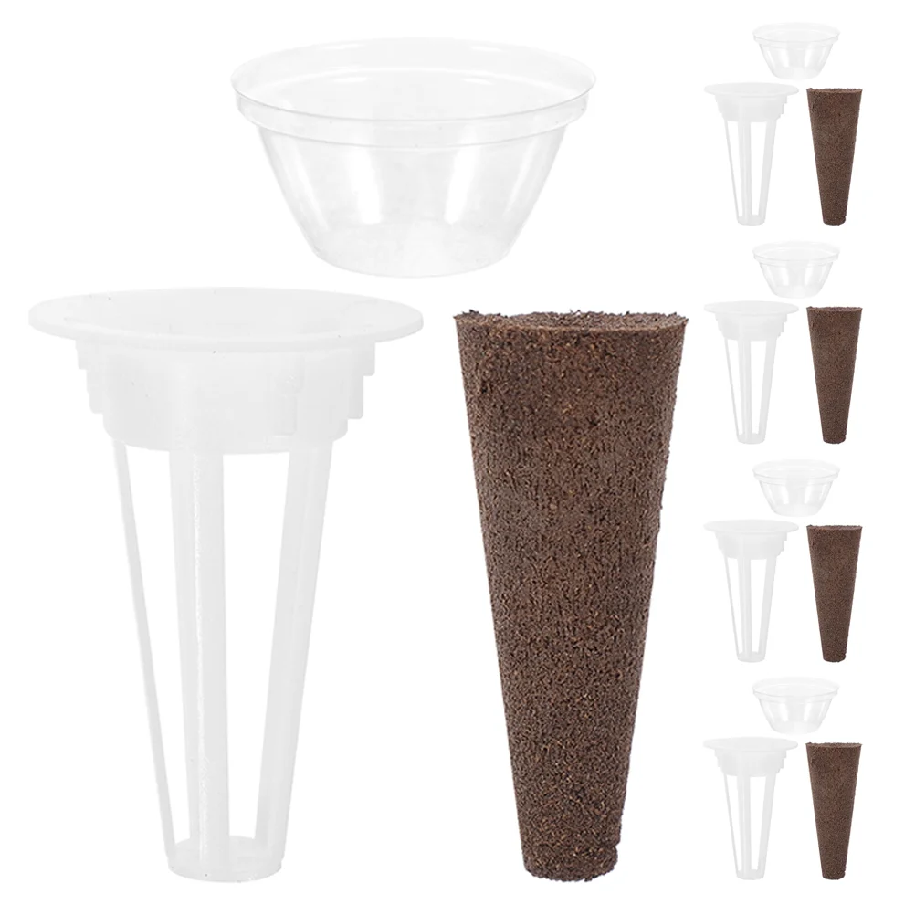 

Hydroponic Growing Kit Plants Gardening Systems Humidity Dome Container Nutrients Hydroponics Plastic Net Pots for Baskets