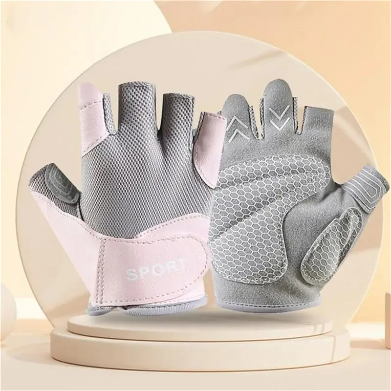 

Men Cycling Bicycle Gloves Half Finger Gym Gloves Women Mitten Breathable Anti-slip Glove Fitness Sport Training Gloves Women