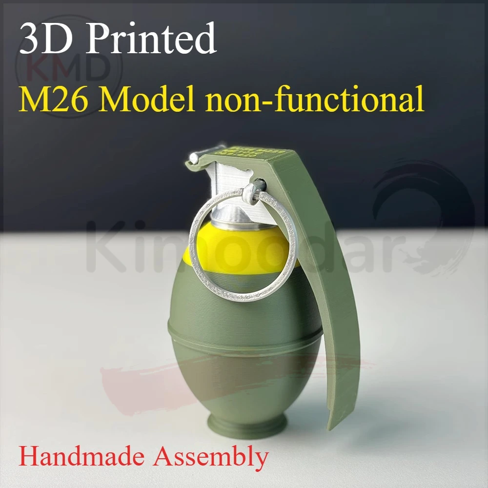 3D Printed US M26 Model Non-functional Static Handmade Assembly Military Enthusiast Decoration Teaching Demonstration Model