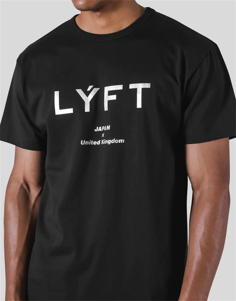 LYFT-Camiseta elástica de compresión para hombre, camisa de entrenamiento para gimnasio, fútbol, entrenamiento, Fitness, verano, 2024