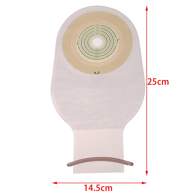 10Pcs Colostomy Bags Max Stoma Skin Color Ostomy Bags with Hook & Loop Back Window Drainable Ostomy Pouch+!~