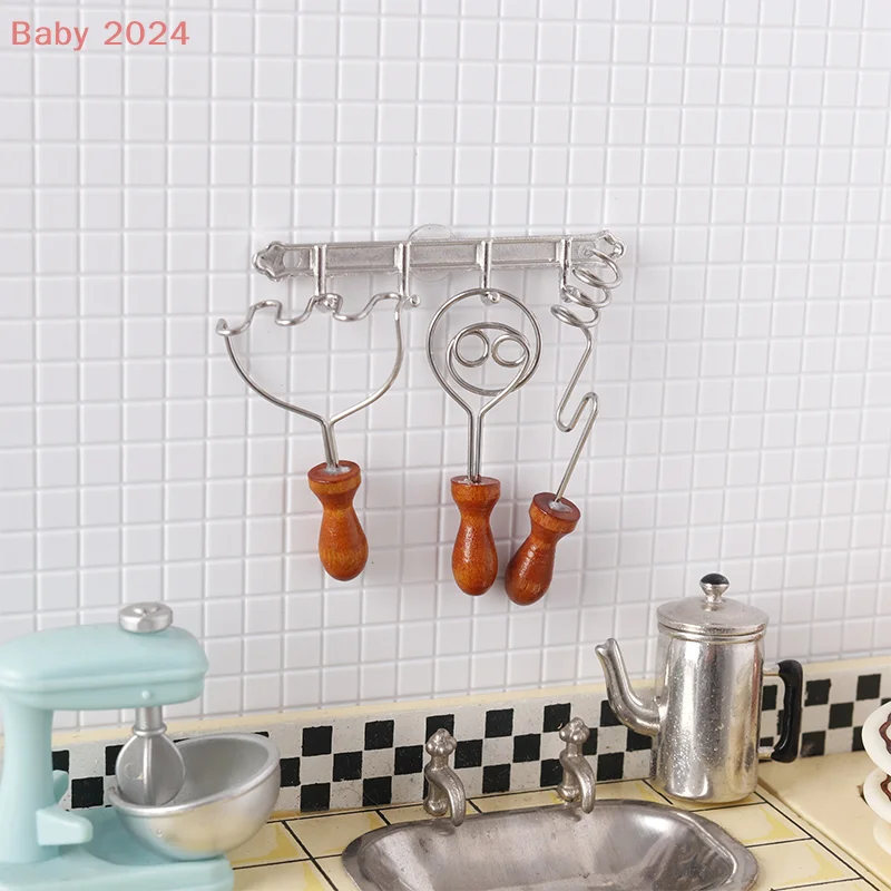 1/12 دمية أواني المطبخ الصغيرة أداة الطبخ خلاط العسل هراسة البطاطس عجّان لعبة اللعب