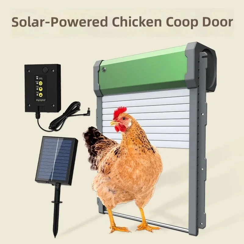 for Automatic Intelligent Chicken Coop Door Rolling Shutter Light Sensing Remote Control Manual Timing Switch