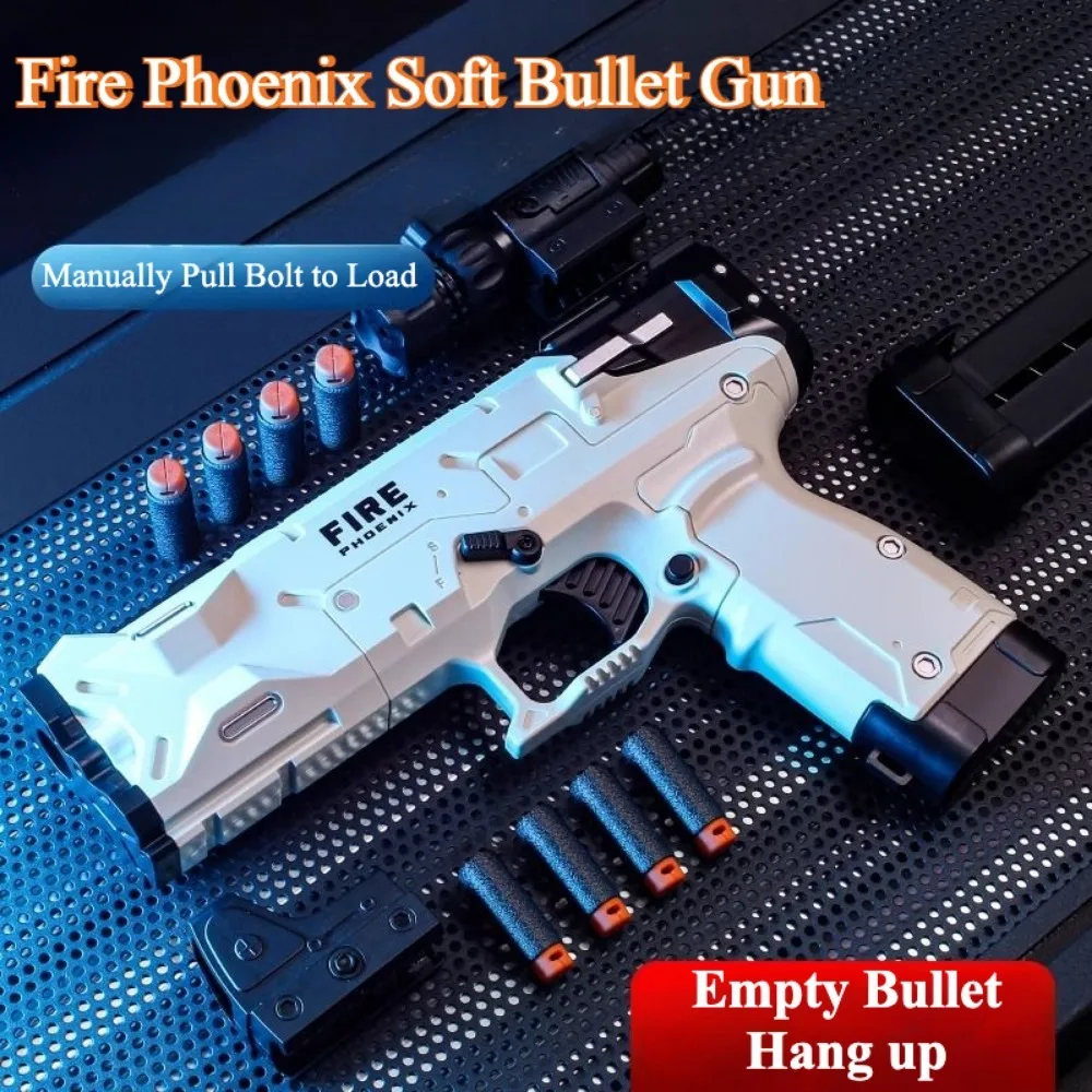 어린이용 발사 장난감 총알 배출 소프트 총알 발사 가능 야외 CS 무기 슈트 권총 장난감 게임 크리스마스 선물