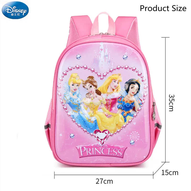 Disney Frozen School Bag for Kids, Mochila Ortopédica, Bolsa de Ombro, Princesa Elsa, Anna, Sofia, Princesa, Presentes das Meninas, Escola Primária