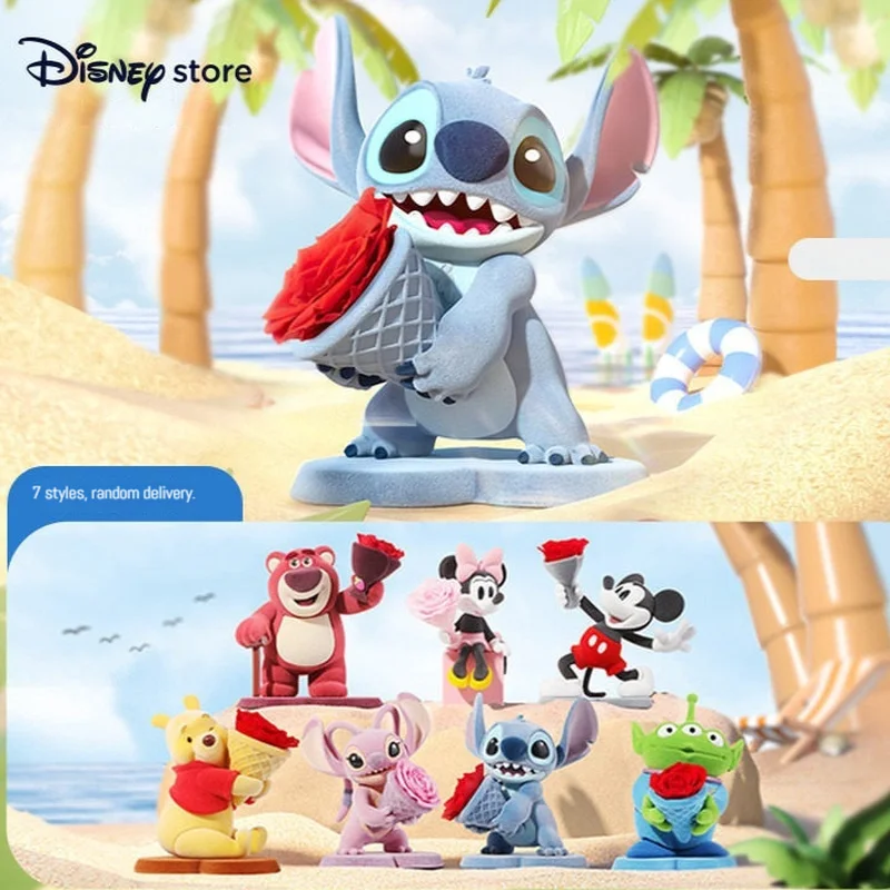 

Genuine Disney Eternal Flower Series Blind Box Lilo & Stitch Trendy Stitch Mickey Pvc Model Figure Girl Valentine'S Day Gift Toy