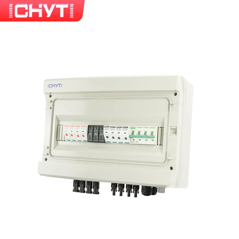 Imagem -04 - Chyt Solar Surge Lightning Caixa de Proteção Ip65 Impermeável pv dc Combiner Box 1000v 4-in1