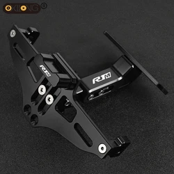 Motorcycle License Number Plate Holder LED Turn Signal Light Accessories Parts For Yamaha R1M R1 M 2015 2016 2017 2018 2019-2023