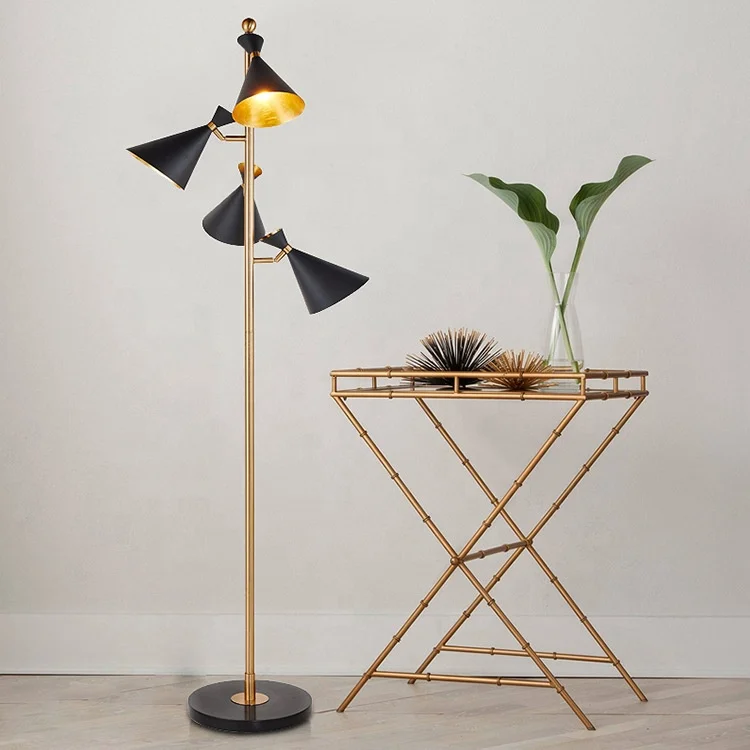 JLF-3085 Vintage task hotel gold floor lamp standard lamp wholesale lampadaire