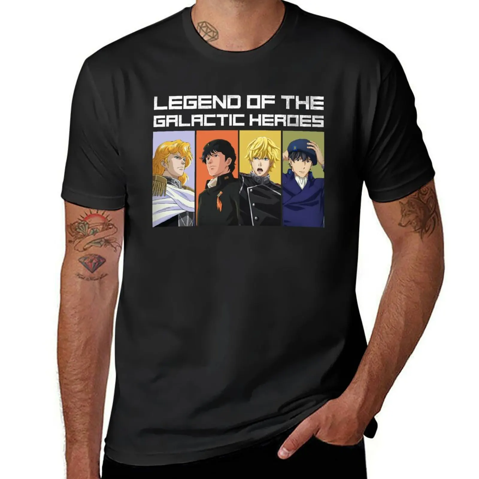 Camiseta de Legend of the Galactic Heroes para hombre, ropa hippie personalizada, camisetas gráficas