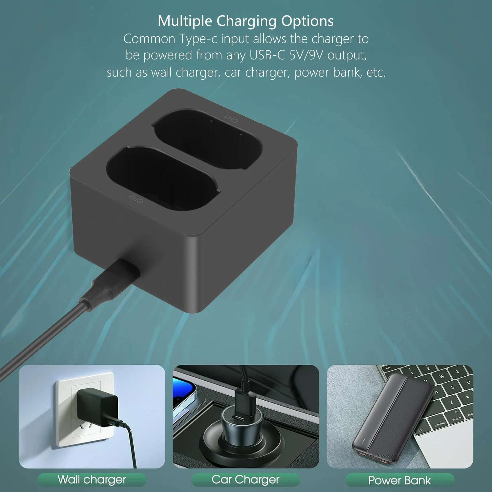 2880mAh BP-SCL6 バッテリー + LED デュアルスロット充電器ライカ Q2 