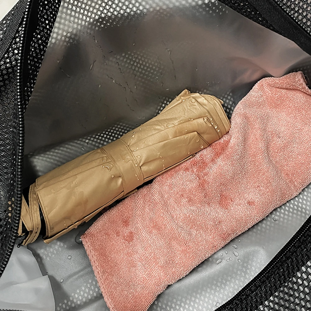 

Mesh Travel Duffle Bag Carry On Sport Bag with Shoe Compartment Luggage Bag Dry Wet Separation Large Capacity for Outdoor Travel