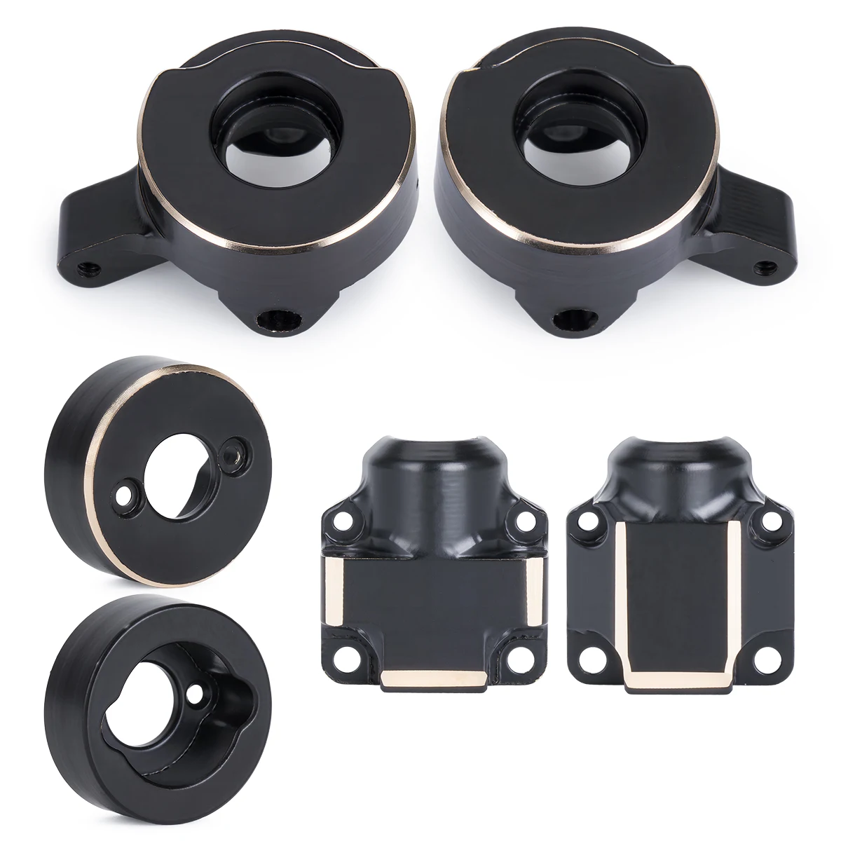 SCX30 Brass Weight Block for Ford Bronco/Wrangler/Jilin University Front and Rear Bridge Covers/RC Climbing Vehicle Components.