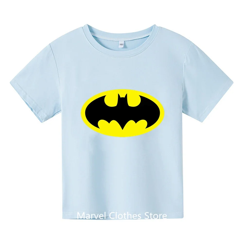 2024 New Cute Batman- TShirt Kids Casual Streetwear Baby T-Shirt Boys Clothes Anime Girls Top Tees