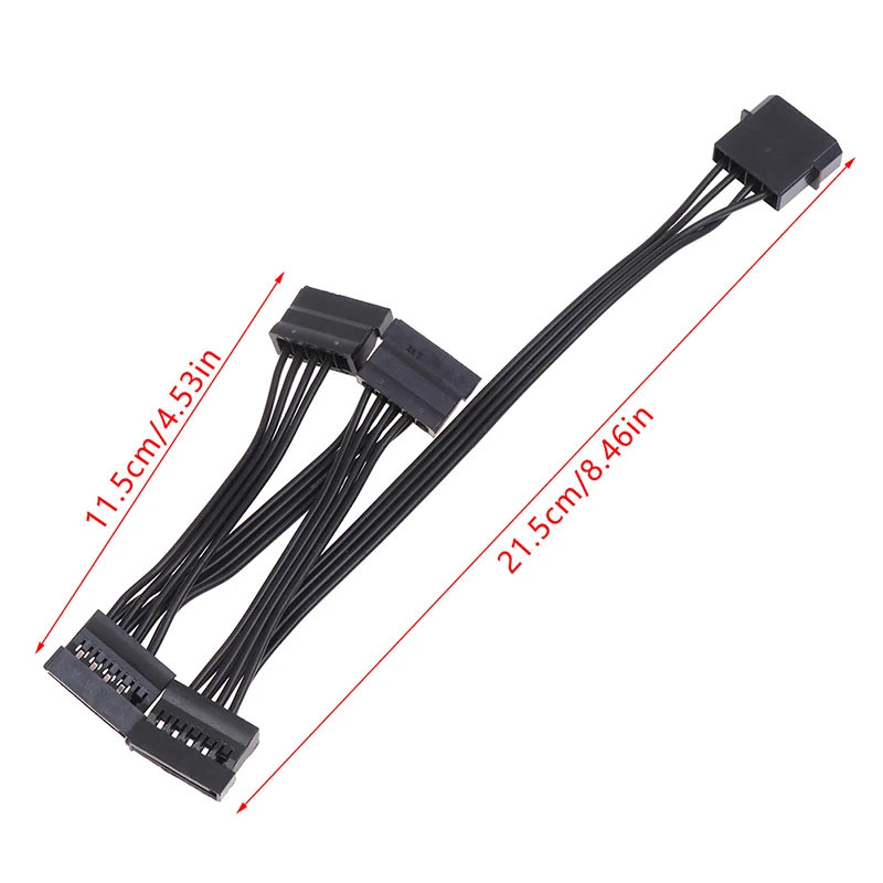 4Pin 1 Male To 3/4/5/6 Female Splitter Adapter SATA Power Hard Disk Extension Hard Drive Cable