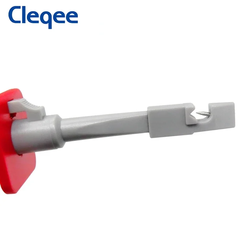 Cleqee P5006 2 ADET Yalıtımlı Test Kanca Klip Tel Delme Probu 4mm Soket Dahili Yüksek Kaliteli Bahar DIY Aracı