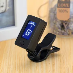 NEW Guitar Tuner Adjustable Anti-Interference LCD Clip-on Electronic Digital Guitar Chromatic Guitar Bass Ukulele Violin Tuner