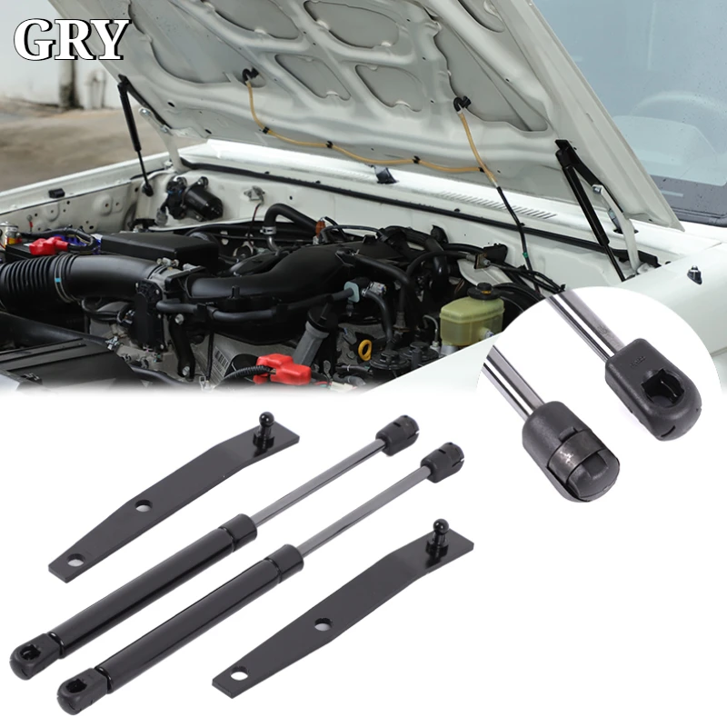 Car Front Hood Cover Lift Support Hydraulic Lever Trim For Toyota LC70 LC76 LC75 LC78 LC79 Carbon Steel Exterior Car Accessories