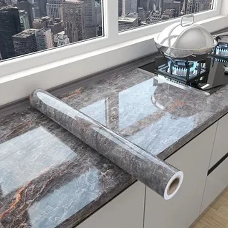 40cm Waterproof Wall Stickers Oil Proof Wallpapers Home Decor High Temperature Resistance Wallpaper Self Adhesive Sticker