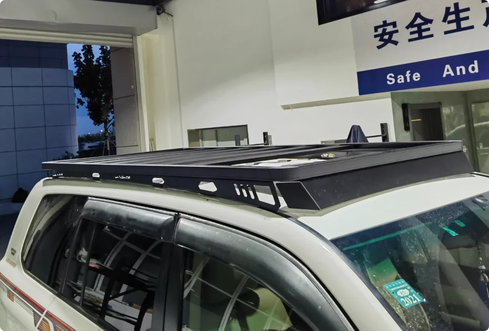 4WD Roof Rack Cargo Carrier Off Road Aluminum Roof Luggage Rack for LC200 Accessories