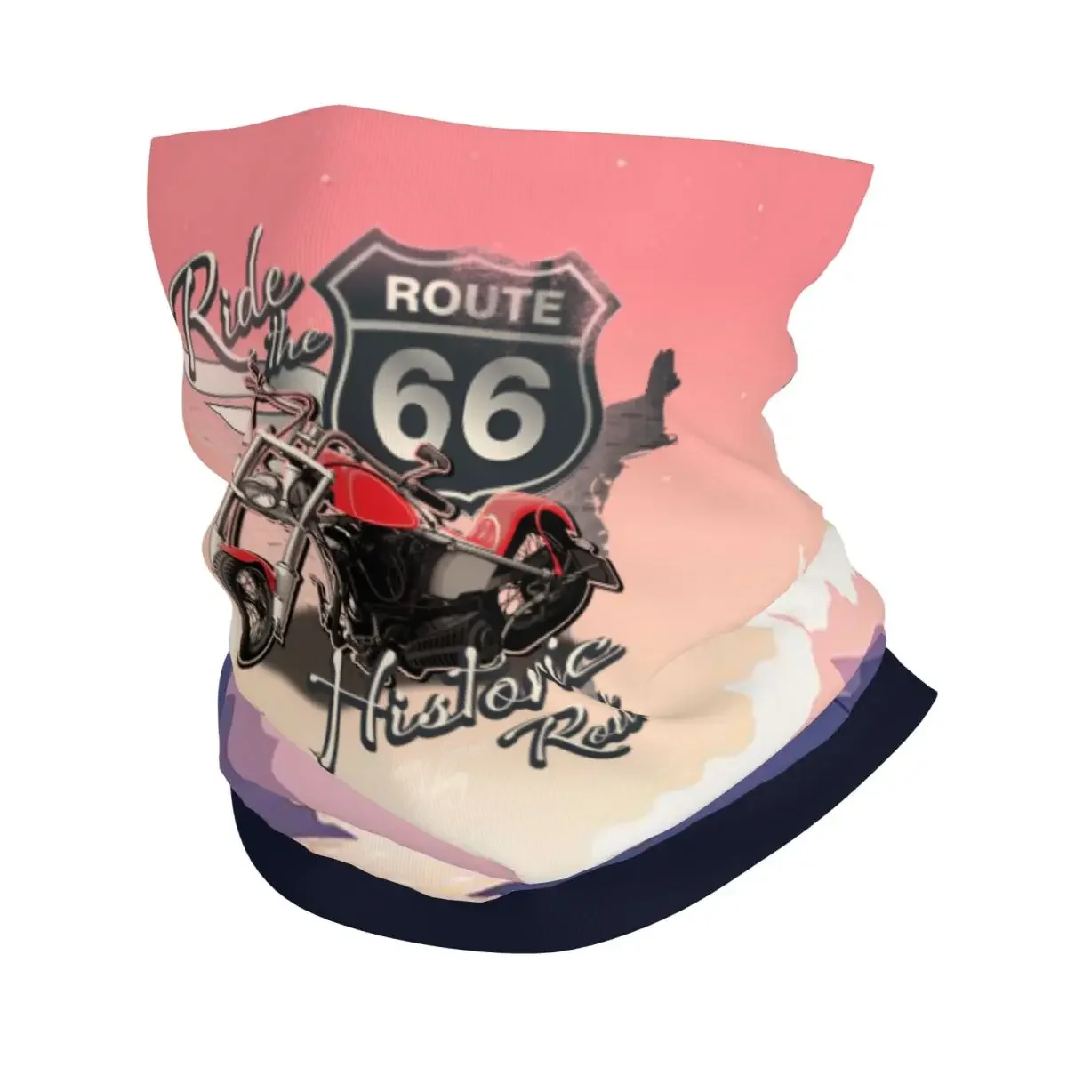 

Мотоциклетная повязка на голову Historic Route 66, бандана, гетры, ветрозащитный шарф для лица, повязка на голову Americas Highway, трубка, Балаклава