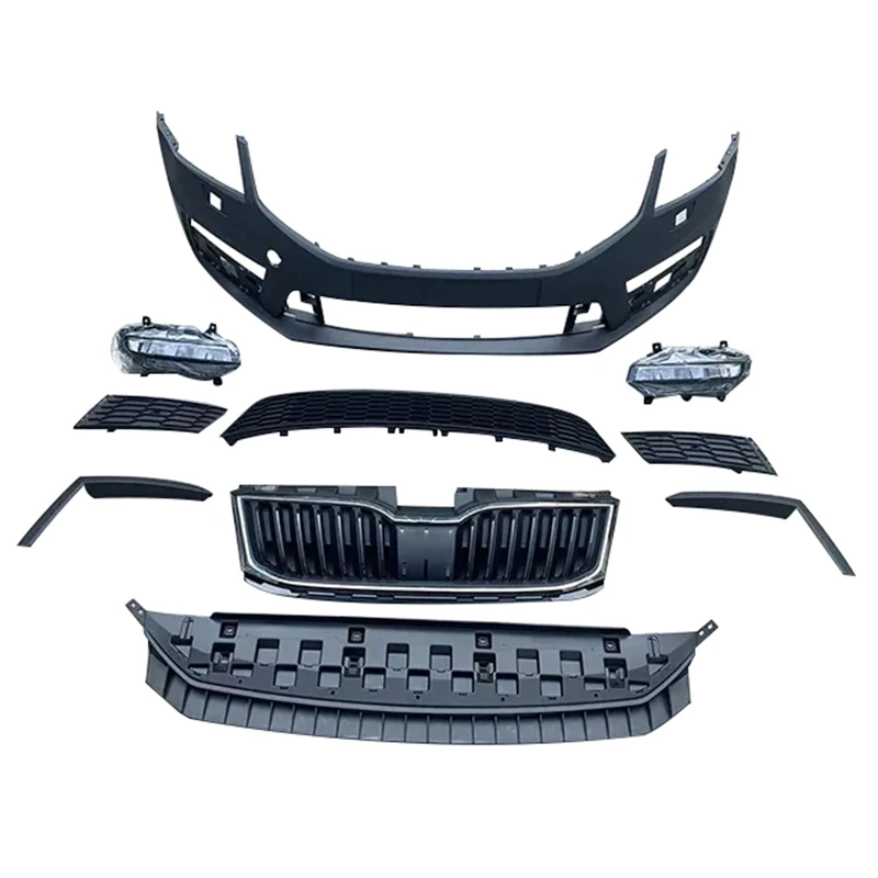 

Good Quality Auto Parts Octavia Upgrade RS/VRS Front Bumper with Grille for VW Skoda Octavia 2017-2019