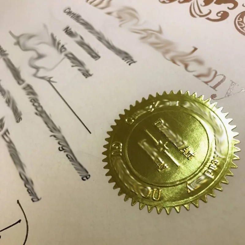 Prata e Ouro Selagem Adesivos para DIY, Sticky Notes, Pacote Presente Scrapbooking, Selo Embosser, Biscoito e Doces, 100PCs, 45mm