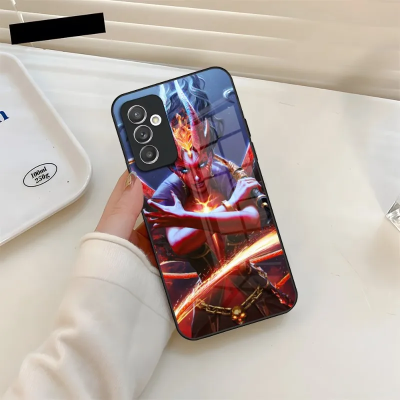 Dota 2 قضية الهاتف الزجاج المقسى لسامسونج A34 A52 A14 A54 A51 A22 A32 A72 S22 S23 الترا نوت 20 10 برو زائد Coque #5