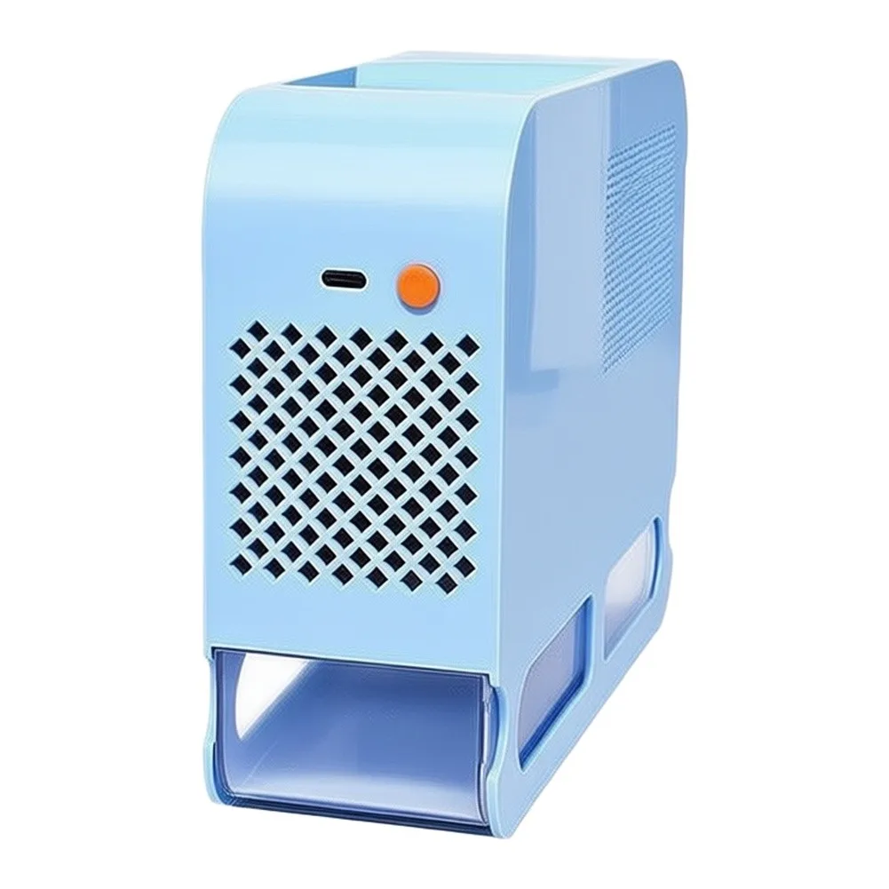 Bird Feed Shell Blowing Machine 20x16x7cm Plastic Separation Device with Two Drawers for Clean Feed Processing