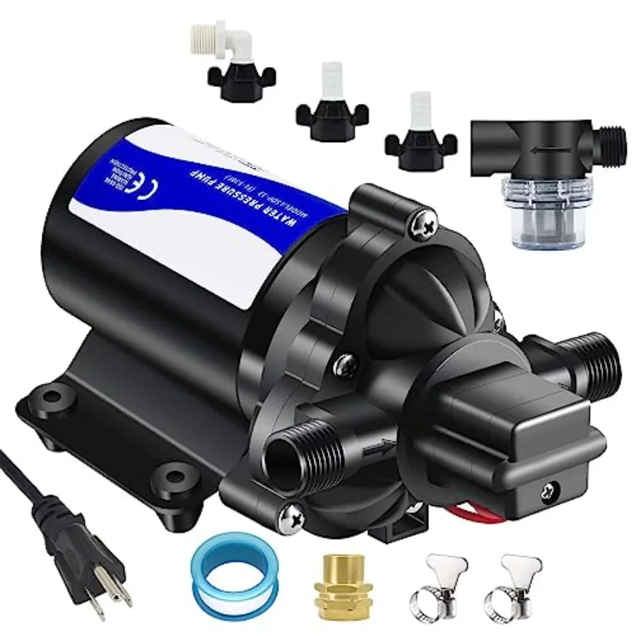 

Насос для воды 110В, 50 фунтов на кв. дюйм, для повышения давления, циркуляционный, для домашнего использования, для садового шланга