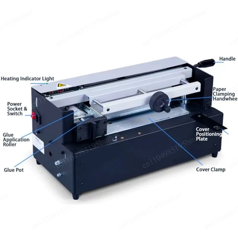 WD-40B Hot Melt Adhesive Desktop Wireless Adhesive Binding Machine 220v Hot Melt Binding Machine Office Tender Cover Back File