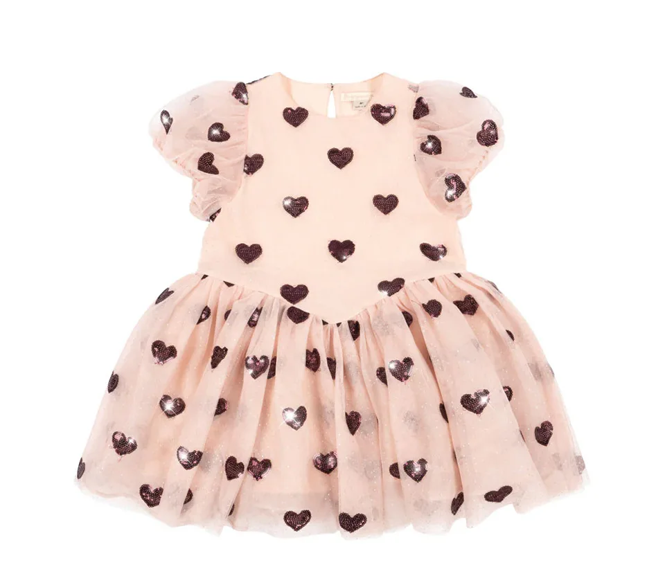 KID Clothes Summer 2026 Kids' New Style KS Matching Lace Horse Rose Short Sleeve Dress Girls' Mini Skirt Half Skirt Ready Stock