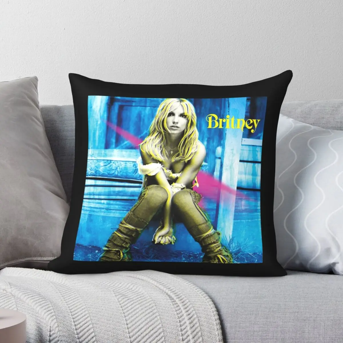 

Britney Square Pillowcase Polyester Linen Velvet Printed Zip Decor Sofa Cushion Cover