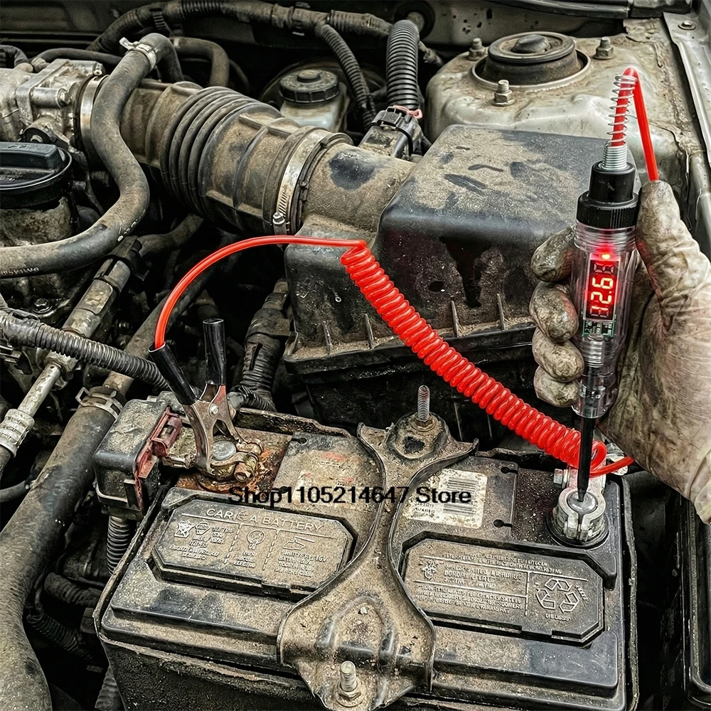 سيارة شاحنة الجهد جهاز فحص الدائرة الكهربائية السيارات سيارة التشخيص التحقيق اقلام الفحص ضوء لمبة الكهربائية قياس القلم أدوات إصلاح 5-120 فولت