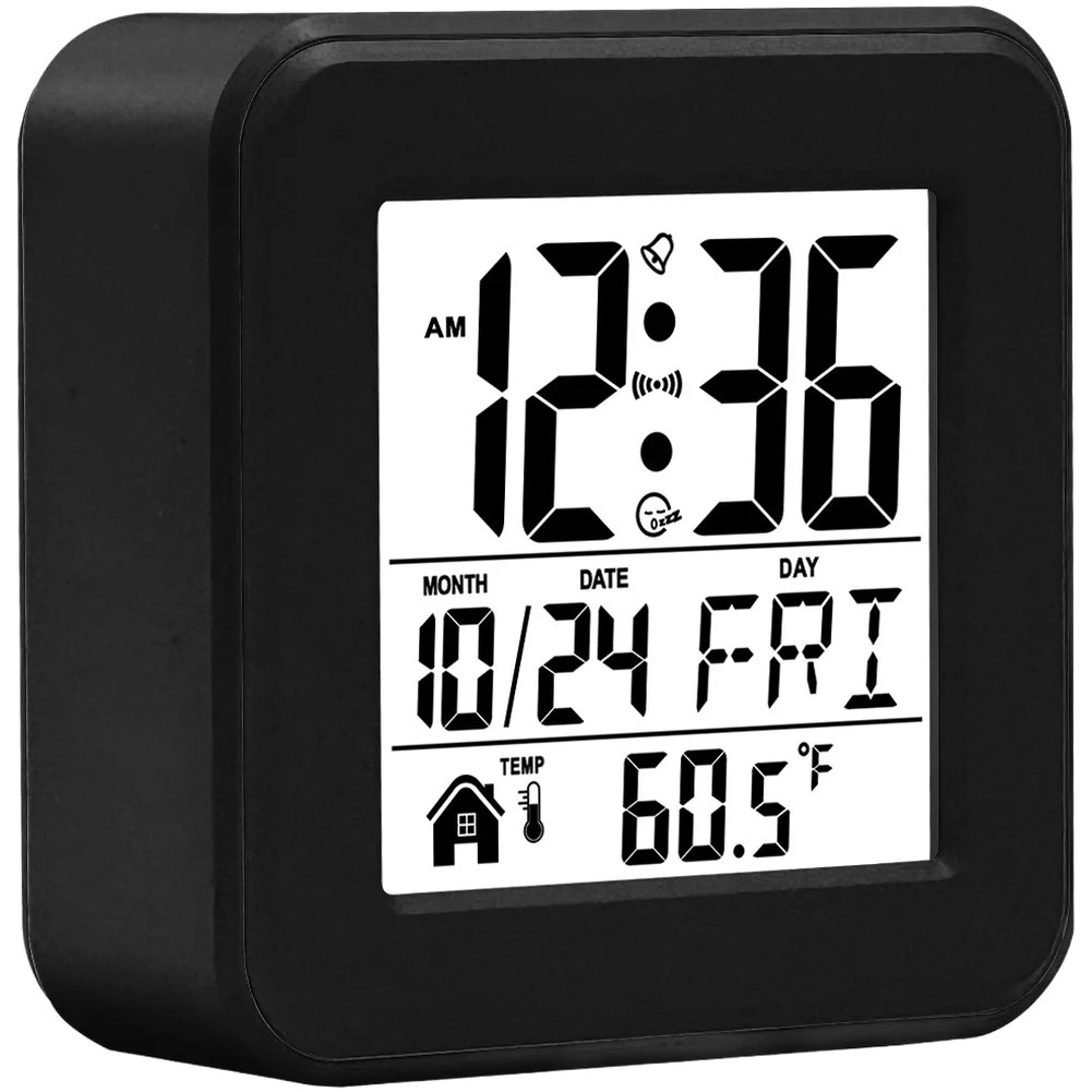 Desktop Digital Alarm Clock Electronic Backlight Display for Home Office Bedside Table Time Day Week Temp Comfort Level