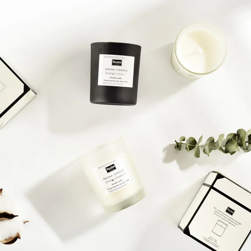 3-Color Glass Jar Scented Candle Natural Soy Wax Smokeless Aromatherapy Candle with 9 Fragrance Options for Home & Gift image 4