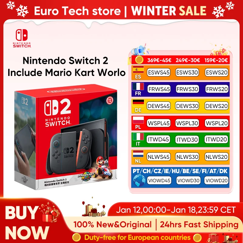 Nintendo Switch 2 Pantalla de 7,9 pulgadas Joy‐Con Mango Consola ajustable de audio mejorada Incluye Mario Kart World NS2 Original