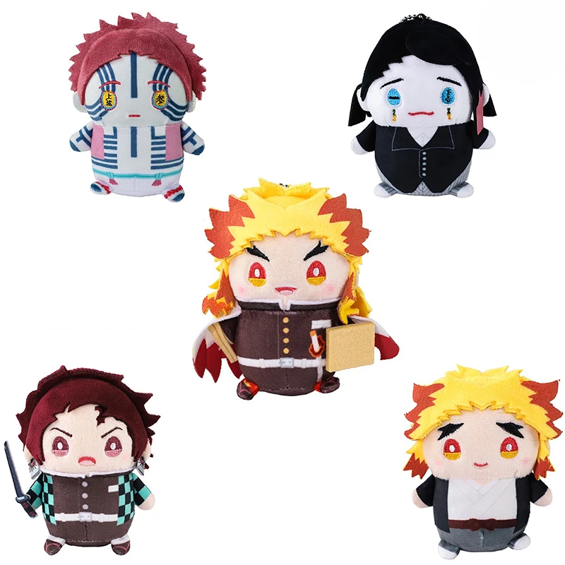 

Anime Demon Slayer Rengoku Kyoujurou Kamado Tanjirou Akaza Senjuro Enmu Cosplay Stuffed Cotton body Gift plush Cartoon