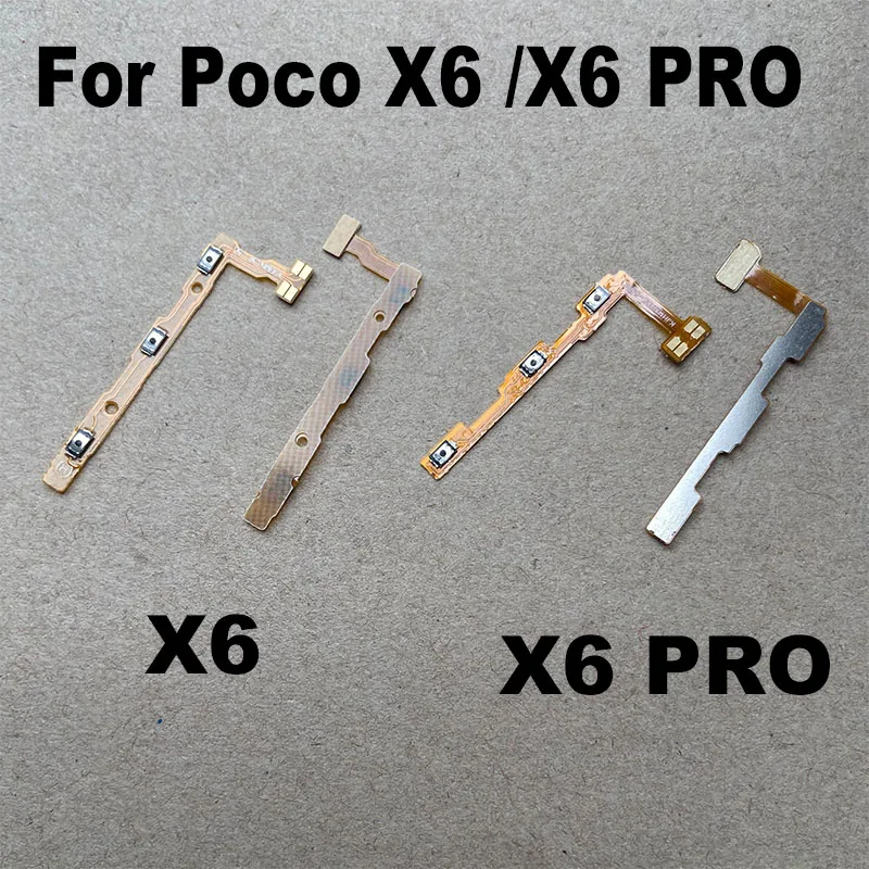 1PCS For Xiaomi Poco X6 PRO 5G Power Volume Button Side Key Switch ON OFF Control Button Flex Cable