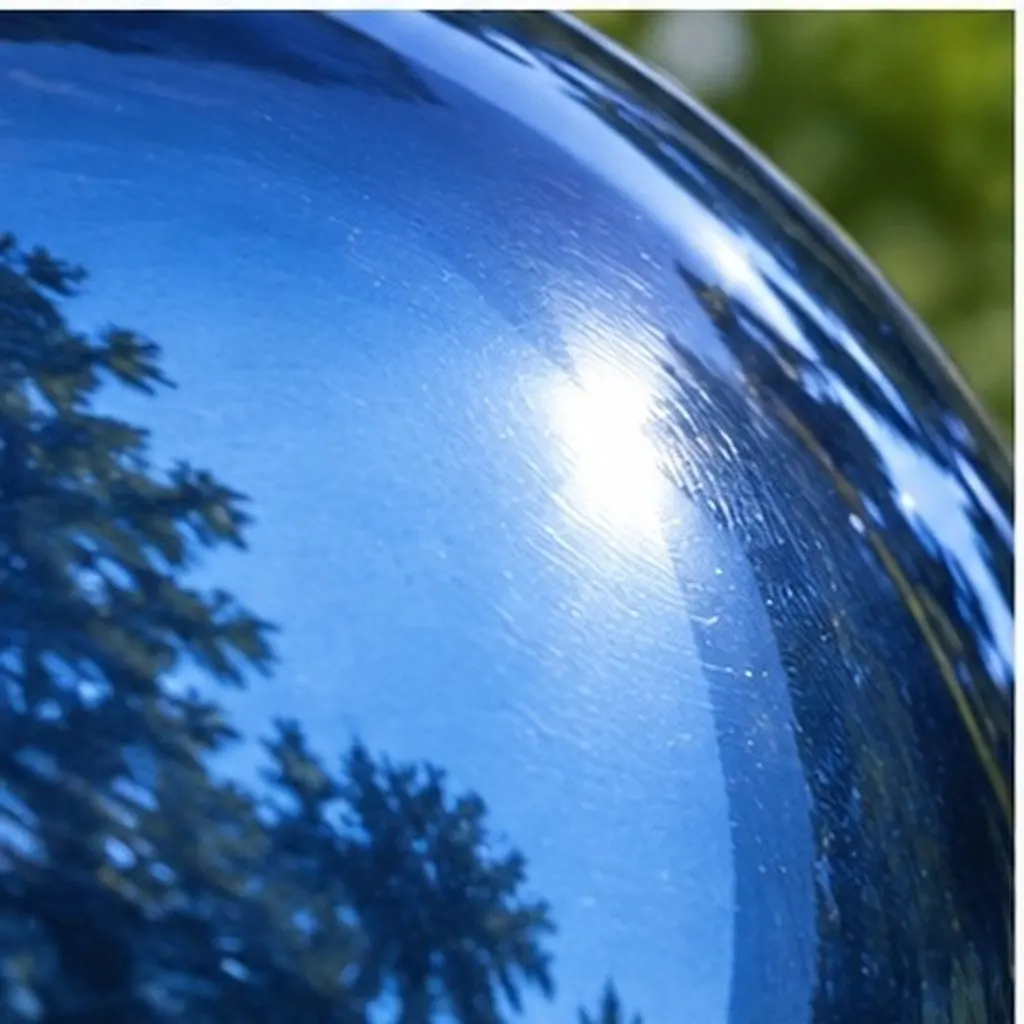 Boule décorative en acier inoxydable poli, réfléchissante, pour jardin, pelouse extérieure, ornement compact et portable, sphère miroir.
